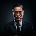 欲望之岛创始人林岛主，深色背景下温和专注的中年男性心理学者形象，专业而亲切